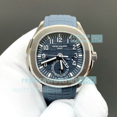 3K Factory Swiss Patek Philippe Aquanaut 5164G Travel Time Blue Clone Watch 